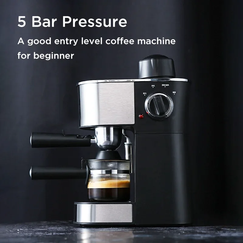 Small espresso machine with milk frother - Maison Déco Lumière