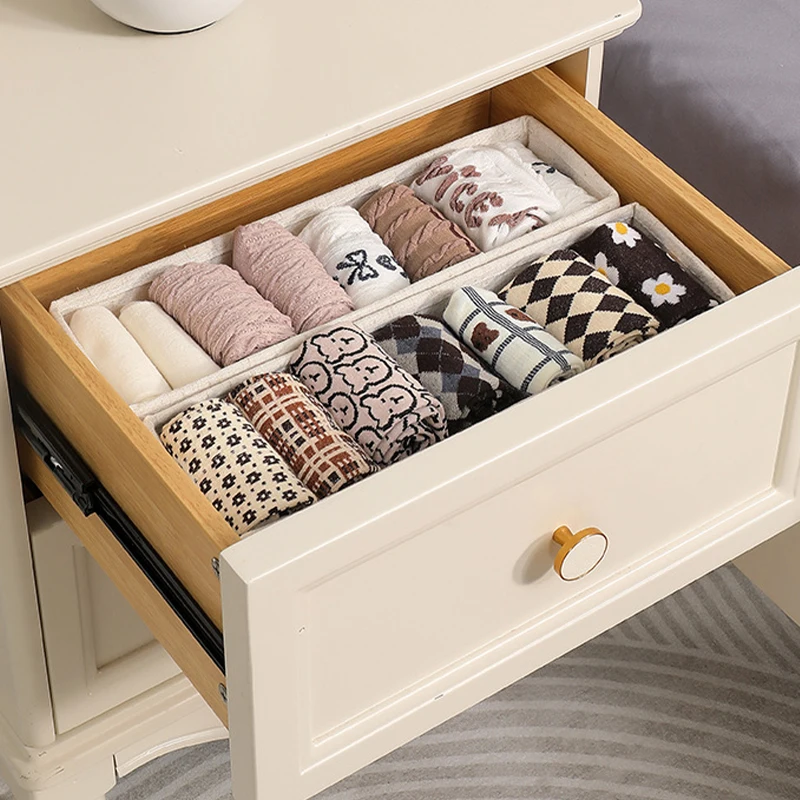 Beige fabric drawer organisers - Maison Déco Lumière
