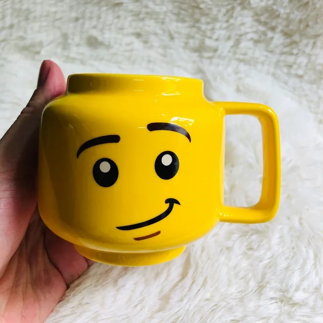 LEGO ceramic mug with man's head - Maison Déco Lumière